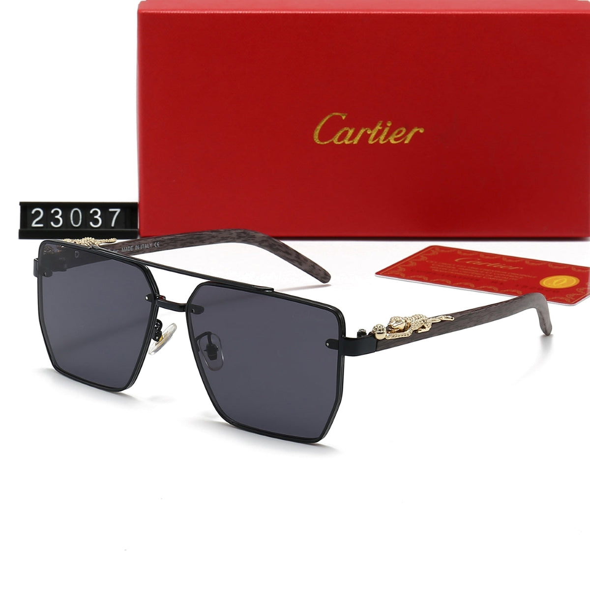 Fashion Metall Leopard Sonnenbrille