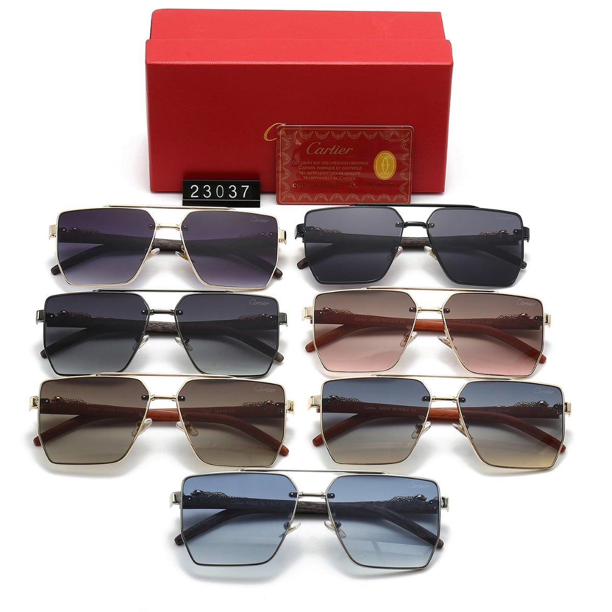 Fashion Metall Leopard Sonnenbrille