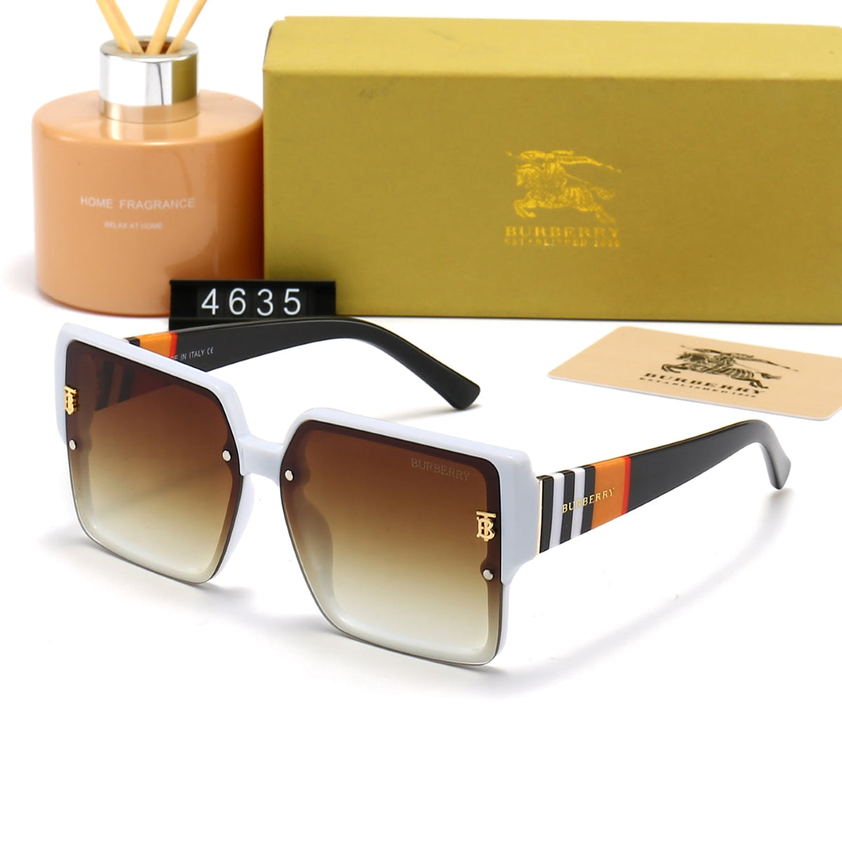 Unisex Fashion Große Rahmen Sonnenbrille im Karomuster
