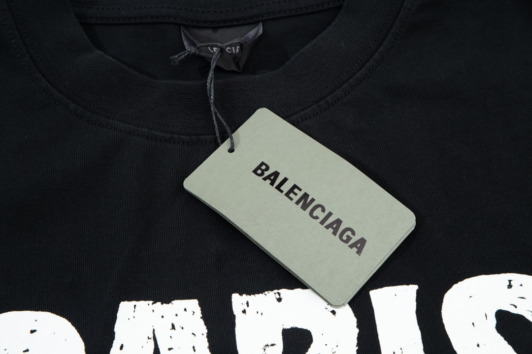 T-Shirt mit Sonnenuntergangsturm-Print