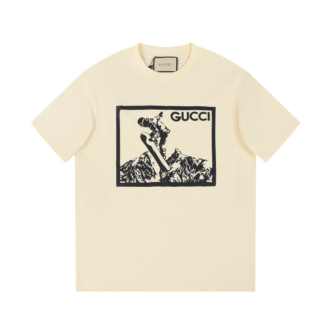 T-Shirt mit Schneebild-Print