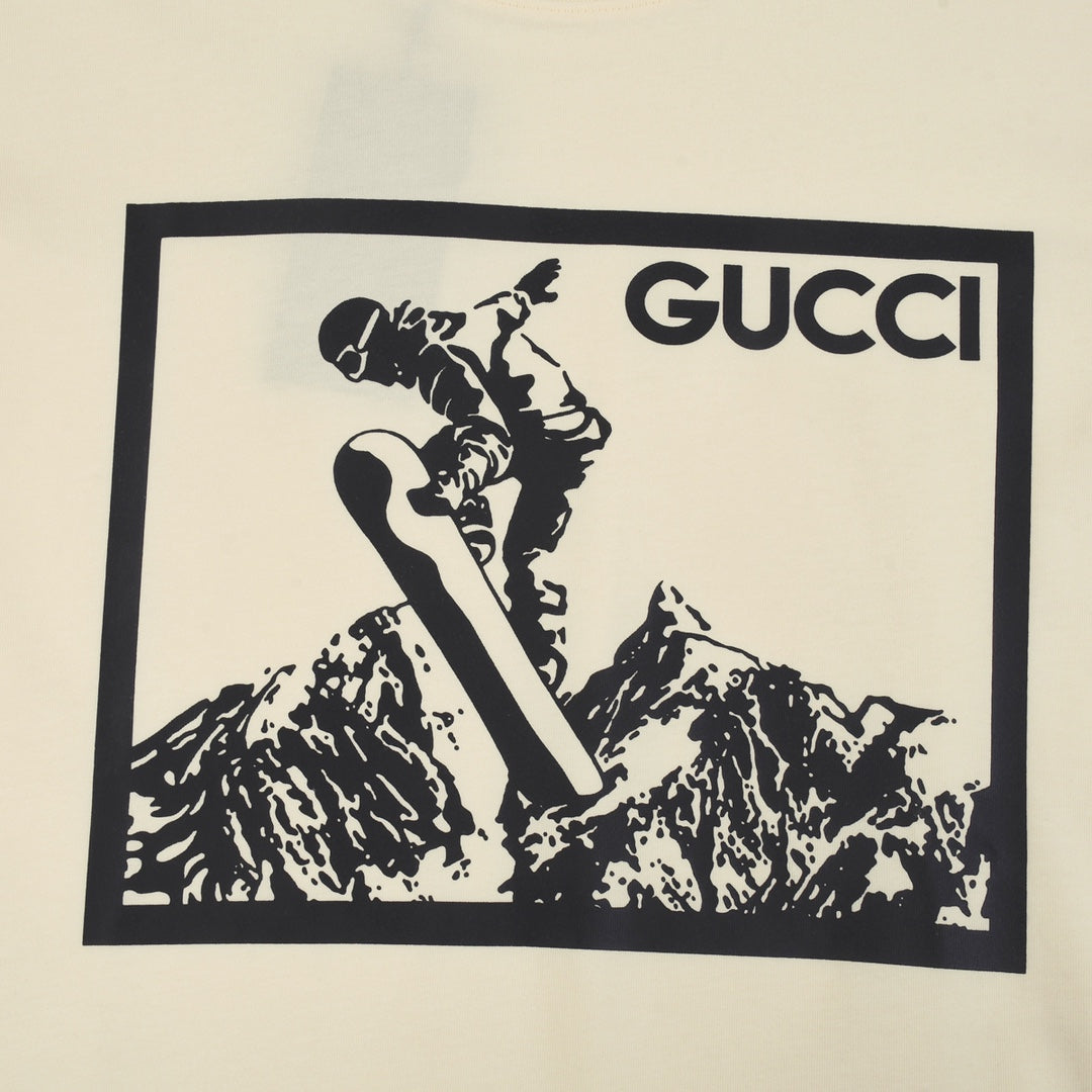 T-Shirt mit Schneebild-Print