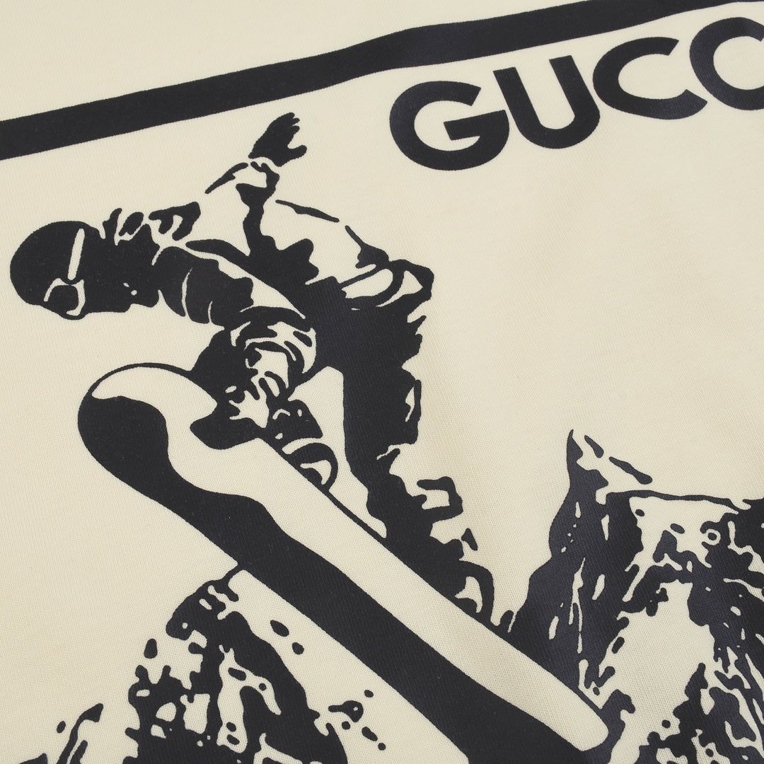 T-Shirt mit Schneebild-Print