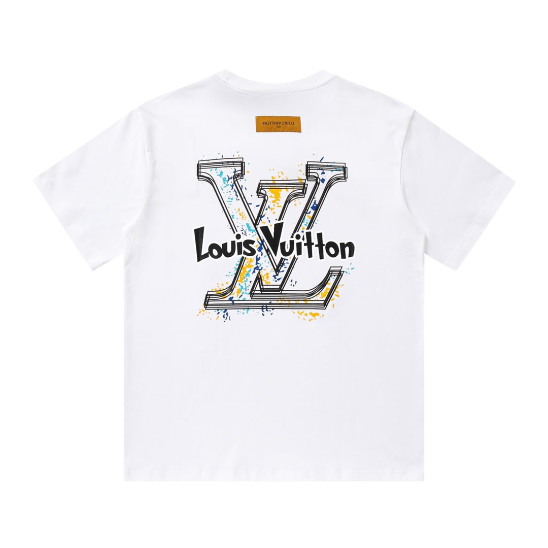 Gelbes T-Shirt mit Graffiti-Print