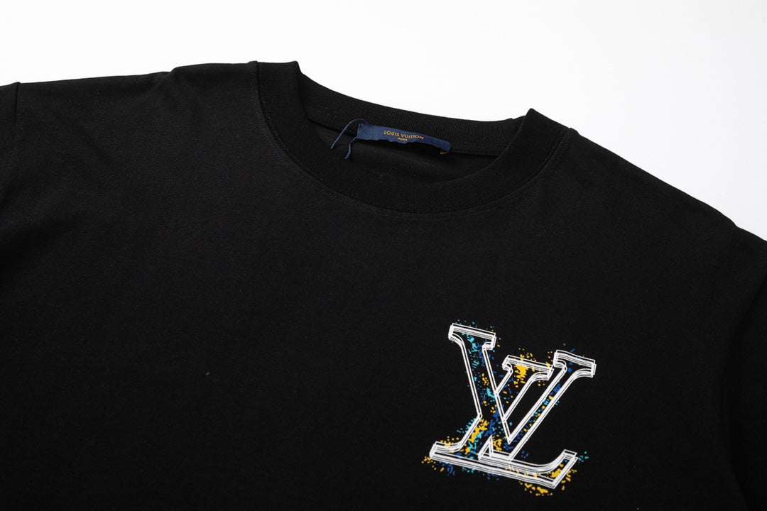 Gelbes T-Shirt mit Graffiti-Print