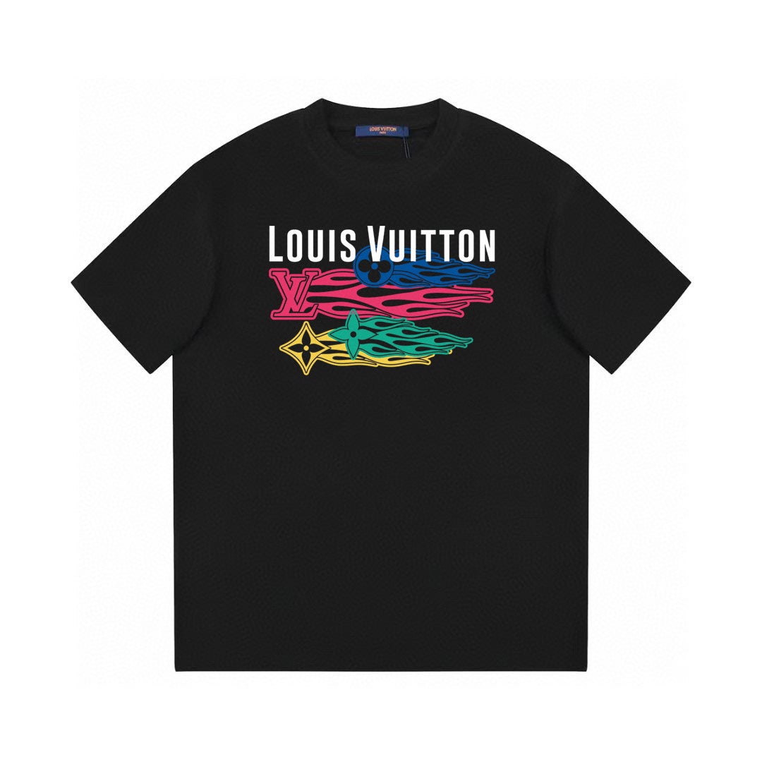 Gestreiftes T-Shirt mit Print