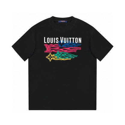 Gestreiftes T-Shirt mit Print