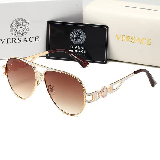Retro Medusa Metall-Doppelsteg-Sonnenbrille