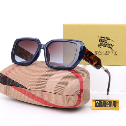 Polarisierte Retro-Sonnenbrille mit Schachbrettmuster