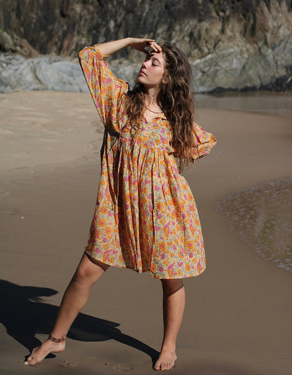 Hawa Kurzes Kleid in Golden Soma