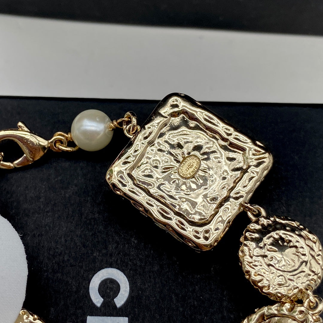 Edles Diamant-Perlen-Armband verstellbar