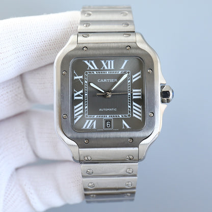 Steel Mechanical Watch 18 Style Options Classic Square Roman Numeral Design Luxury Look