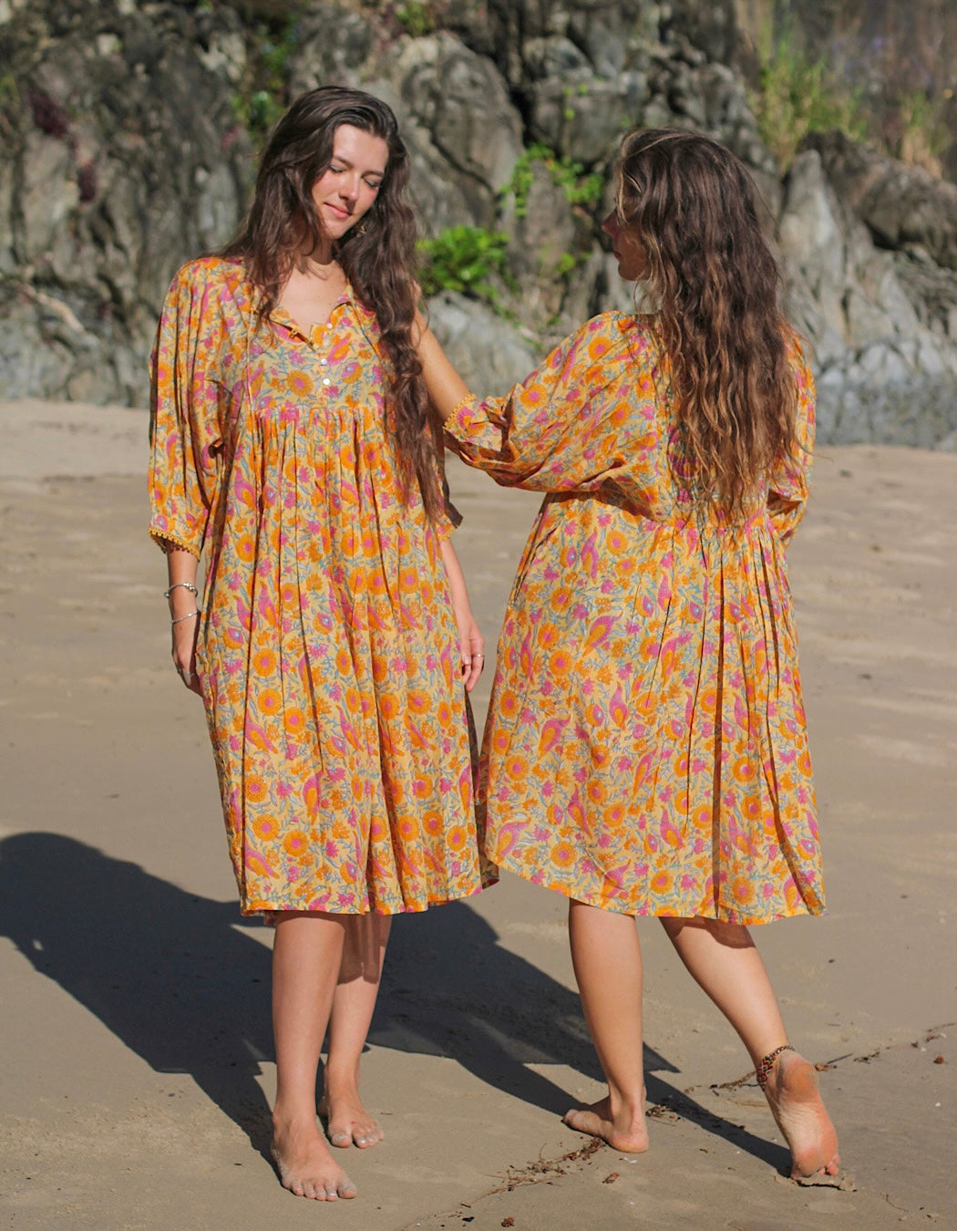 Hawa Kurzes Kleid in Golden Soma