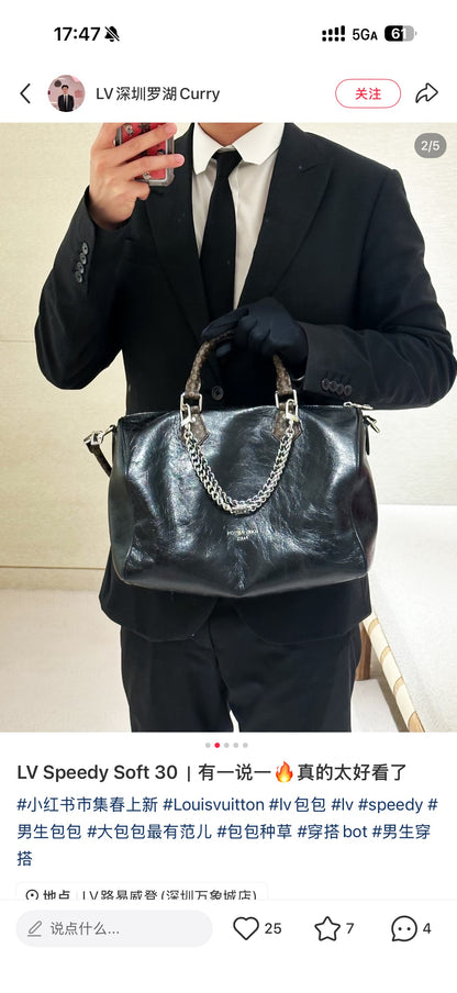 Speedy 30-Inspired Casual Handbag
