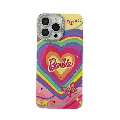 Bunte Handyhülle mit Herzmuster