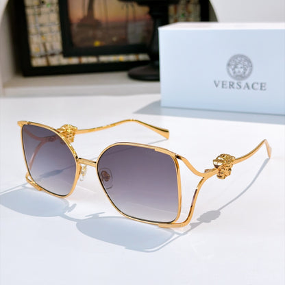6 Color Hollow Square Metal Sunglasses - VE1874