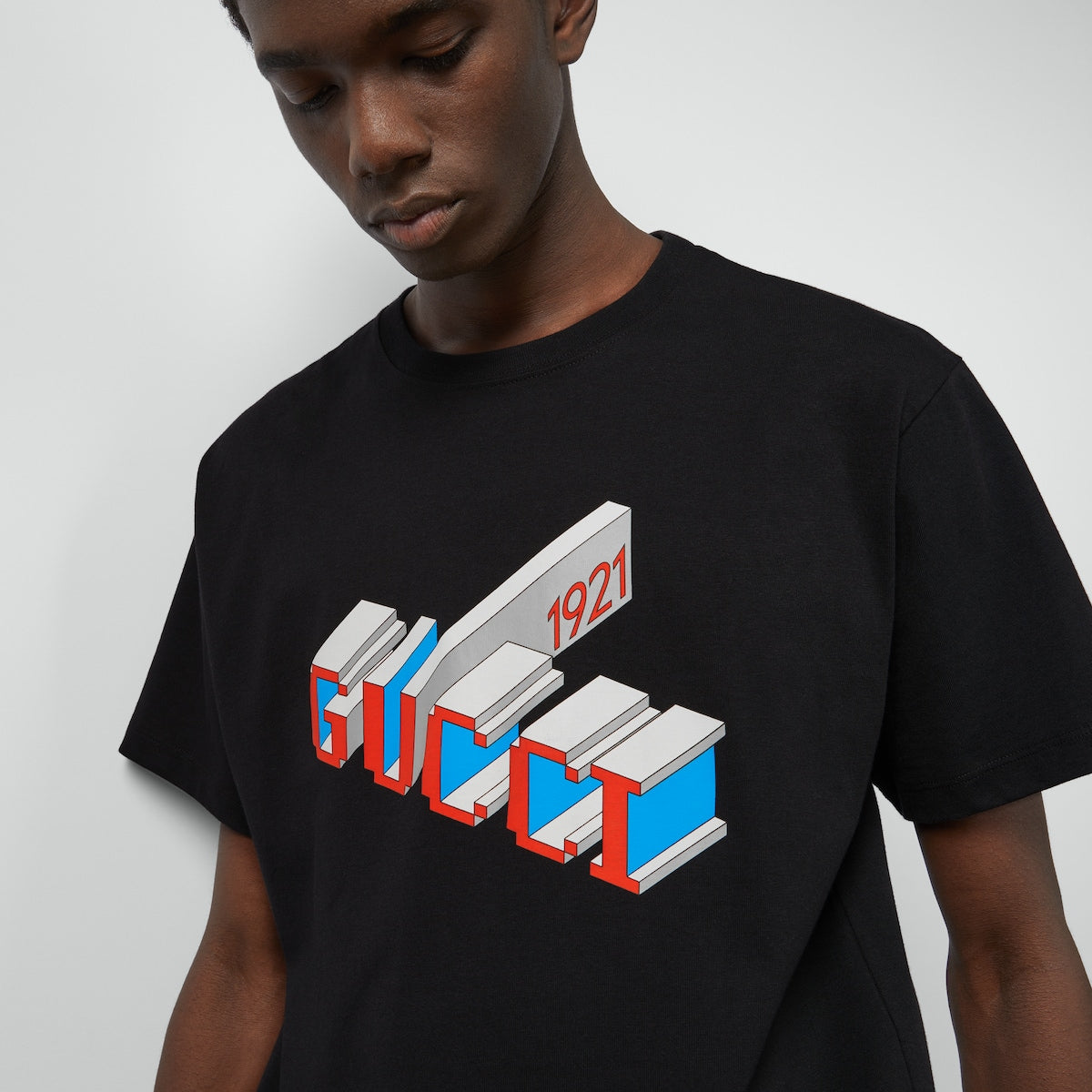 T-Shirt mit verlängertem Textdruck