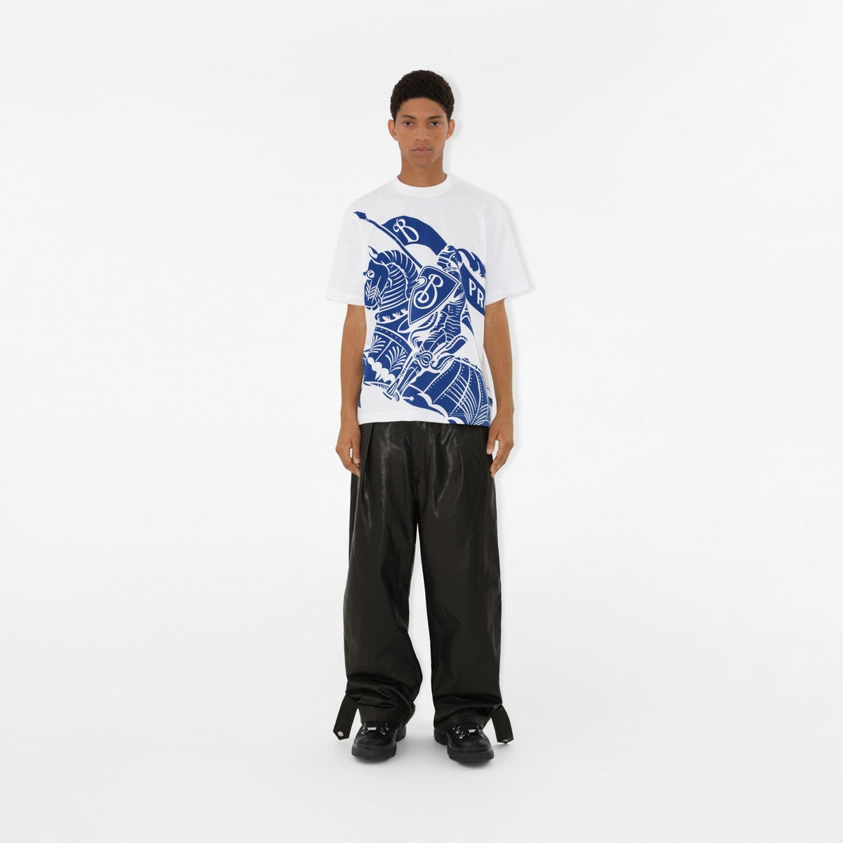 Blaues Ritter-Print-T-Shirt