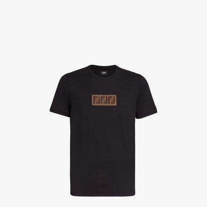 Braunes Etikett bedrucktes T-Shirt