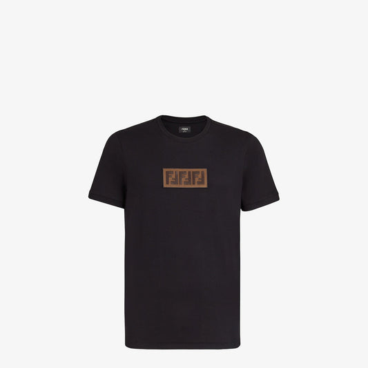 Braunes Etikett bedrucktes T-Shirt