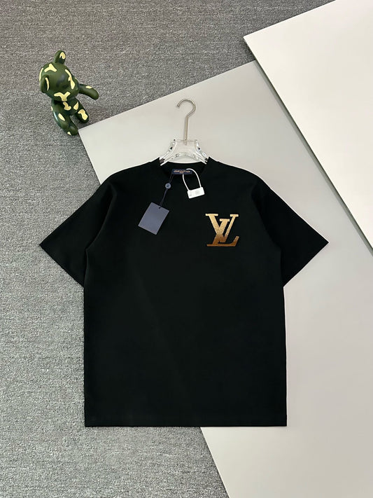 1105 Neues klassisches goldenes Monogramm-Zahnbürsten-T-Shirt