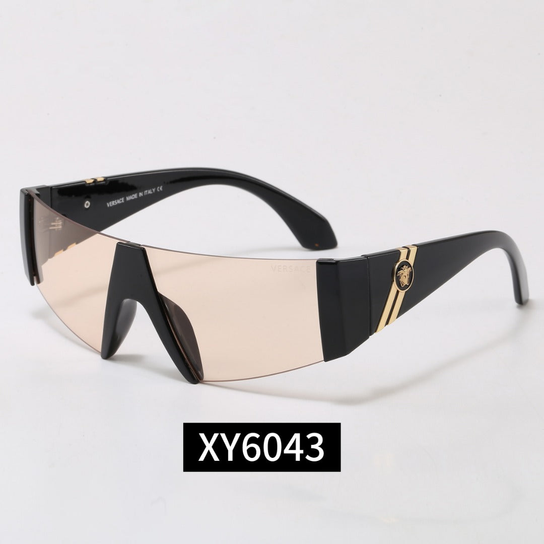 Rimless Shield Sunglasses 7 Style Options Vintage Medallion Design Y2K Fashion Luxury Look XY6043