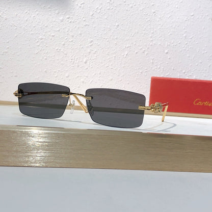 10 Color Rimless Panther Head Sunglasses CT0647S