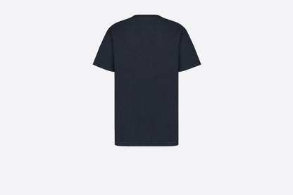 Rechteckiges T-Shirt mit Markenprint und Rundhalsausschnitt