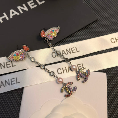 Bunte Kristall-Schmetterlings-Ohrringe