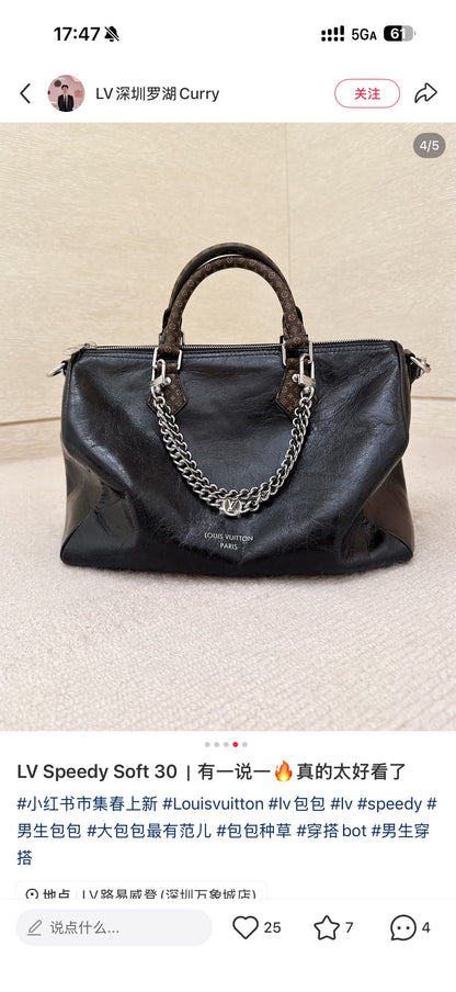 Speedy 30-Inspired Casual Handbag