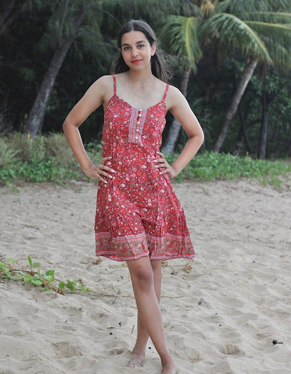 Ruby Wild Flower Kurzes Trägerkleid