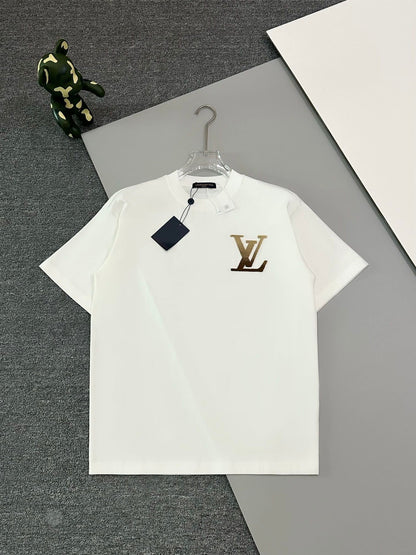 1105 Neues klassisches goldenes Monogramm-Zahnbürsten-T-Shirt