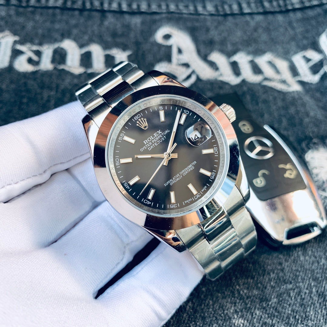 Premium Stainless Steel Mechanical Watch 5 Color Options Classic Luxury Style