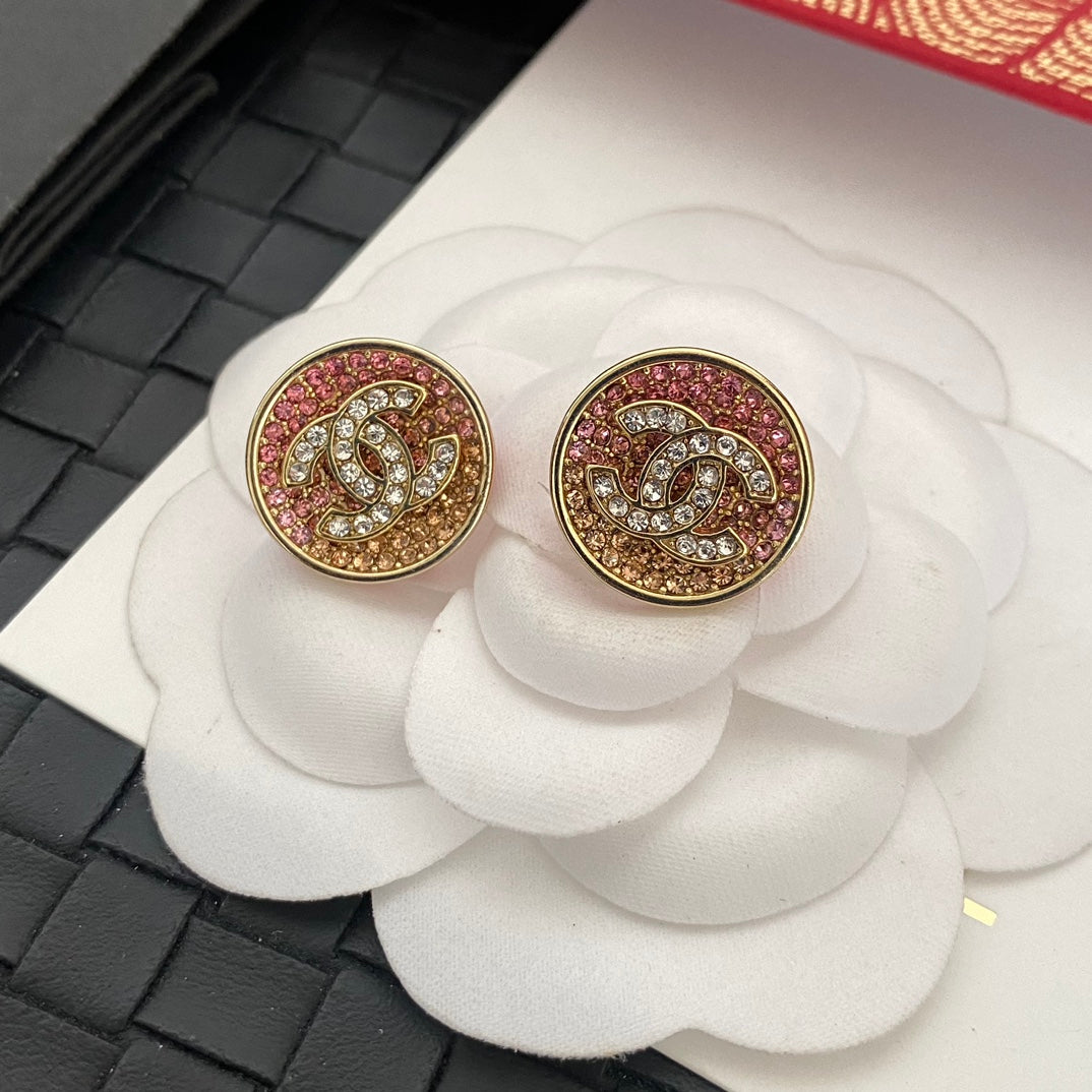 Ohrstecker "Pink Glitter" mit Farbverlauf