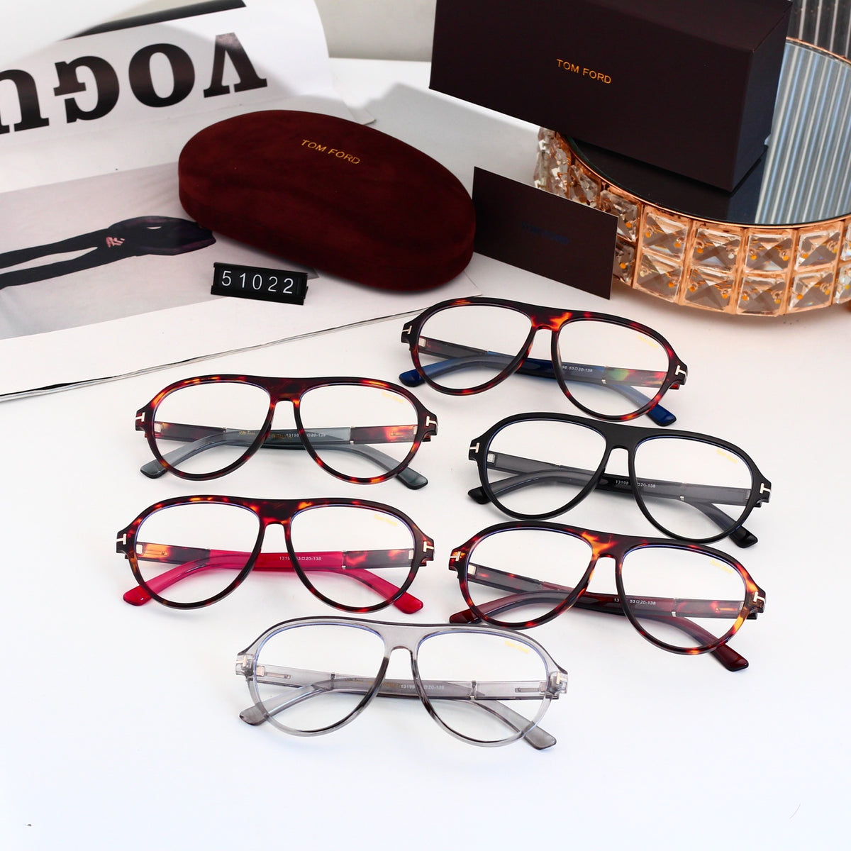 13 Color Classic Pilot Optical Eyeglasses - 51022