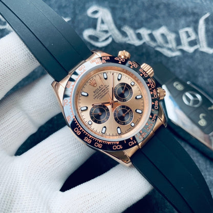 Premium Stainless Steel Mechanical Chronograph Watch 5 Color Options Classic Sport Luxury Style