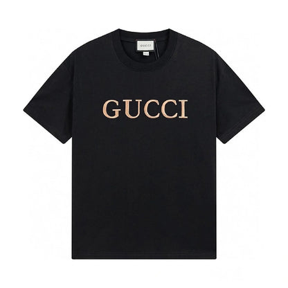 Besticktes Rundhals-T-Shirt