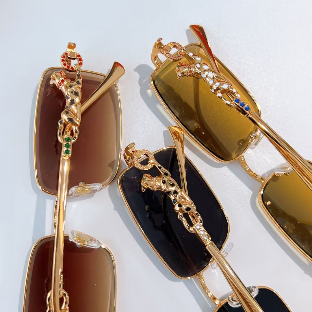 7 Color  Diamond Cheetah Sunglasses 20118