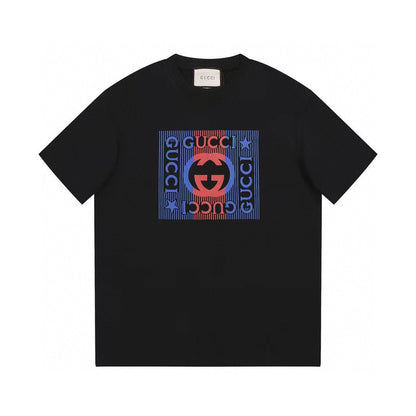 T-Shirt mit quadratischem Aufdruck