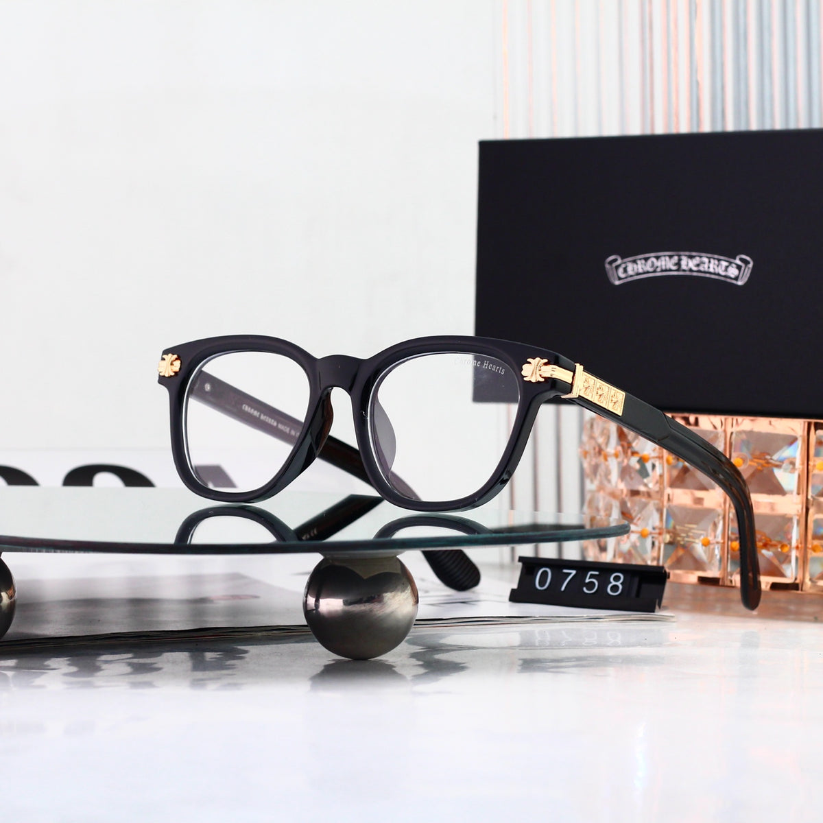 Retro Square Acetate Frame Sunglasses - 0758