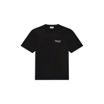 Klassisches Rundhals-Baumwoll-T-Shirt mit Print
