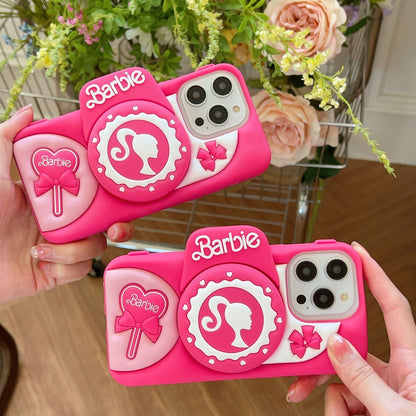 Schöne rosa Silikon-Kameratasche
