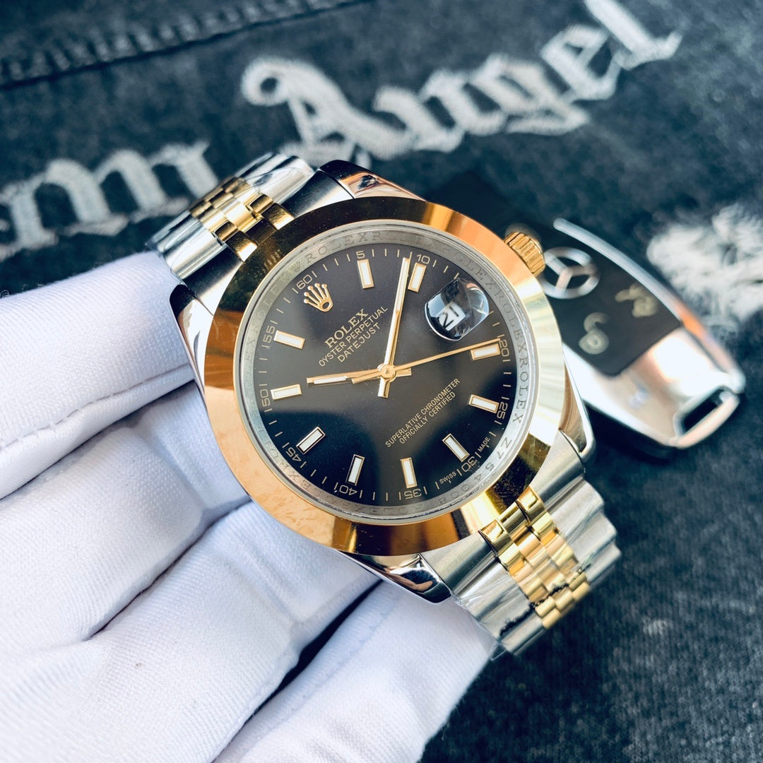Premium Stainless Steel Mechanical Watch 7 Color Options Classic Luxury Style