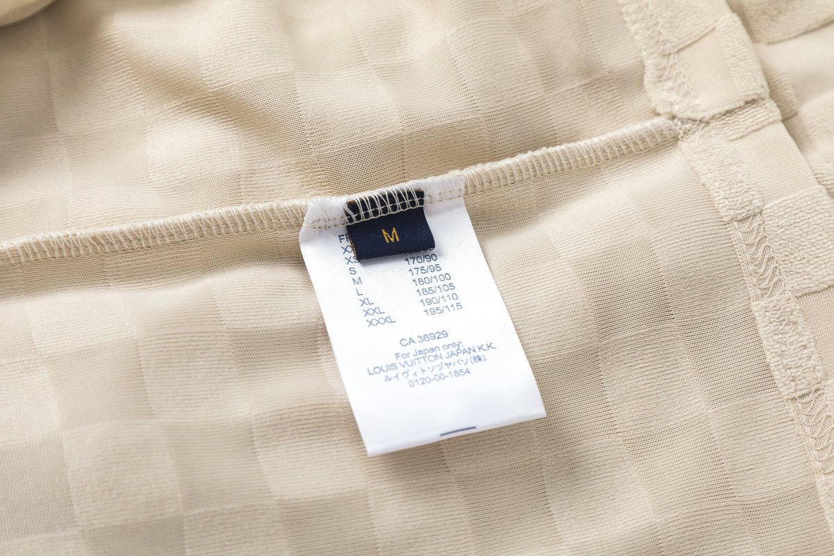 T-Shirt aus Baumwolle mit Schachbrettmuster und erhöhtem Fleece