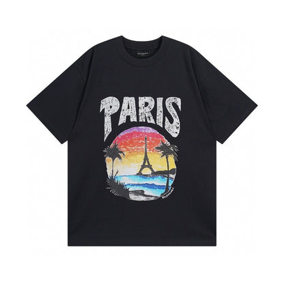 Bedrucktes T-Shirt mit Pariser Landschaftsmotiv