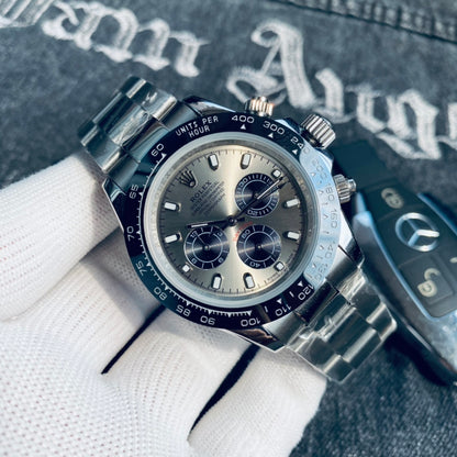 Premium Stainless Steel Mechanical Chronograph Watch 8 Color Options Classic Sport Luxury Style
