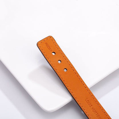 Monogram Belt Buckle Logo Leather Bracelet