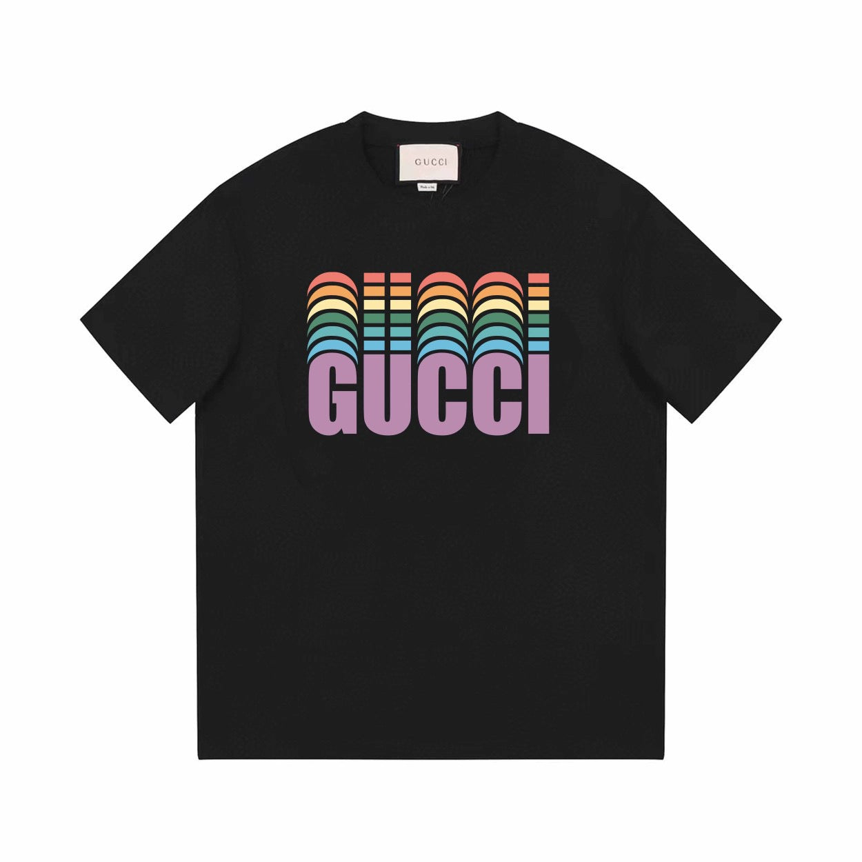 Regenbogen-Druck-T-Shirt