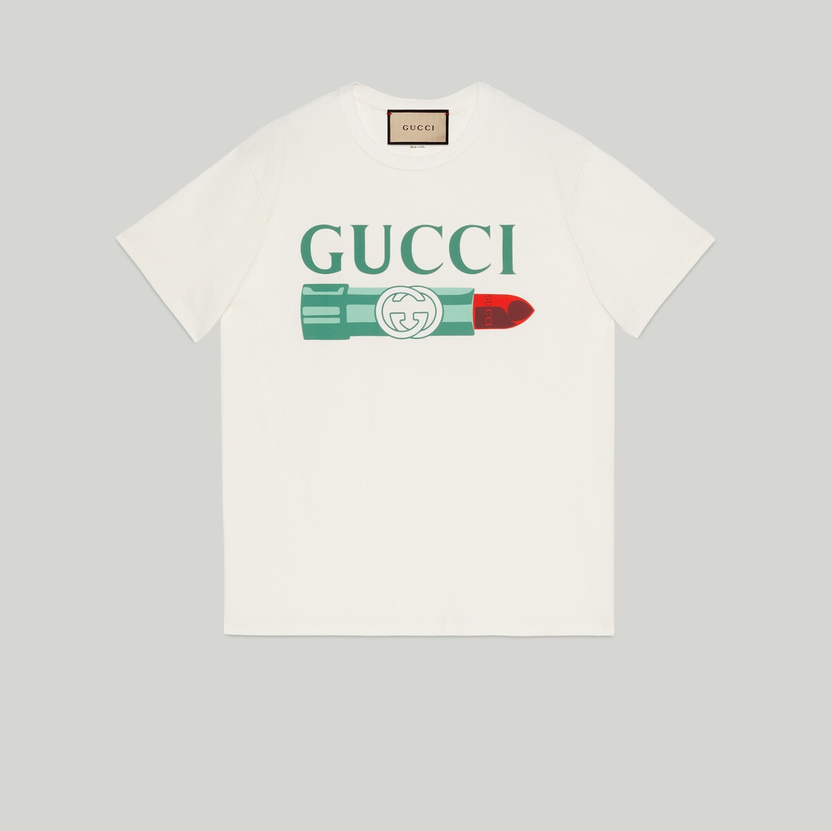 T-Shirt mit Lippenstiftabdruck