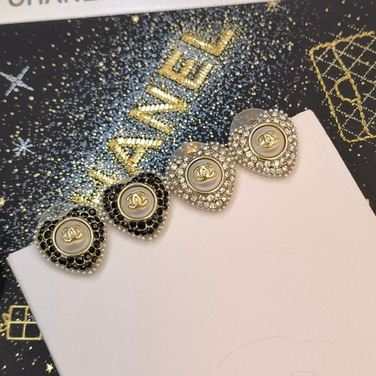 Vintage Diamant Herzohrstecker